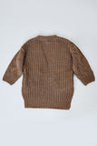 G9012-MOCHA Knit Cardigan Back