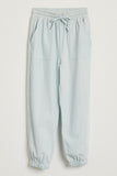 G9309 Light Denim Girls Chambray Drawstring Joggers Front Flat