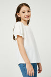 Square Neck Swiss Dot Knit Top