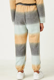 GDN4065 MINT Girls Brushed Knit Block Stripe Joggers