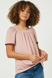 Ruffled Ribbed Knit Top