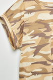 GJ3295 Camo Girls Camo Banded T Shirt Detail