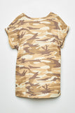 GJ3295 Camo Girls Camo Banded T Shirt Back Flat