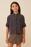 Garment Dyed Tencel Button Up Shirt