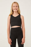 V Neck Cropped Active Tank