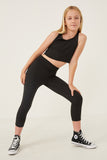 V Neck Cropped Active Tank