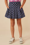 Polka Dot Knit Flare Skirt