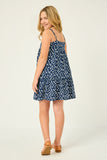 GN4028 NAVY Girls Tassel Detail Tank Dress Back