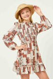 Paisley Patchwork Smocked Dress