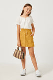 Brushed Patch Pocket Paper bag Skirt