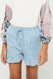 Stripe Drawstring Shorts