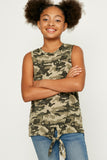 Camo Tie Front Tank