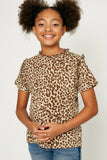 Leopard Ruffle High Neck Top