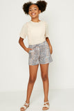 Snakeskin Drawstring Shorts