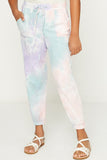 GY1120 LAVENDER Tie-Dye Drawstring Jogger Front