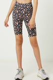 GY1198 Leopard Girls Leopard High Rise Short Front