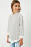 Ribbed Striped Hoodie