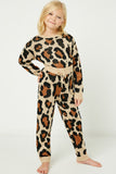 GY1270 Leopard Girls Knit Leopard Leggings- Full Body