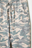 Girls Washed Camo Print Side Pocket Joggers Detail Flat