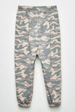 Girls Washed Camo Print Side Pocket Joggers Back Flat