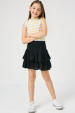 Smocked Ruffle Tiered Mini Skirt