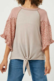 Contrast Sleeve Top