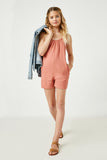 Pocketed Sleeveless Romper