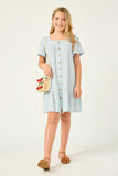 Lace Trim Buttoned Dress