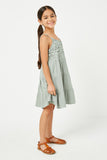 Girls Lace Bodice Tiered Tank Dress Side