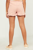 GY5552 PINK Girls Ruffle Detail Elastic Waist Shorts Back