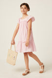 Swiss Dot Ruffled Seamed Dress