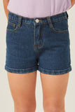 Rolled Up Denim Shorts