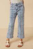 Washed Paneled Detail Denim Jeans