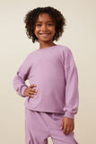 Soft Brushed Rib Seam Detail Long Sleeve Top