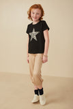 Girls Animal Print Star T Shirt Full Body