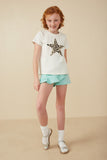 Girls Animal Print Star T Shirt Full Body