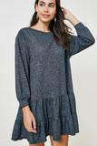 Women's Ruffle Sweatshirt Dress