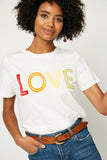 Love Flocked T Shirt