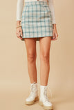 Flannel Zip Up Skirt