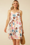 Floral Ruffle Sleeveless Tank Dress