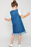 G3952 MID DENIM Denim Sleeveless Dress Back