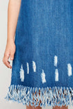 G3952 MID DENIM Denim Sleeveless Dress Detail