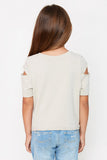 G5173 SAGE Front Tie Knit T-Shirt Back