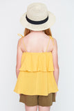 G5416 HONEY Ruffle Tank Back