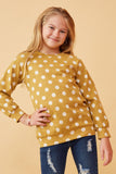 Polka Dot Raglan French Terry Sweatshirt