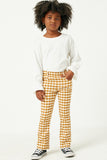 Button Closure Checkered Pants